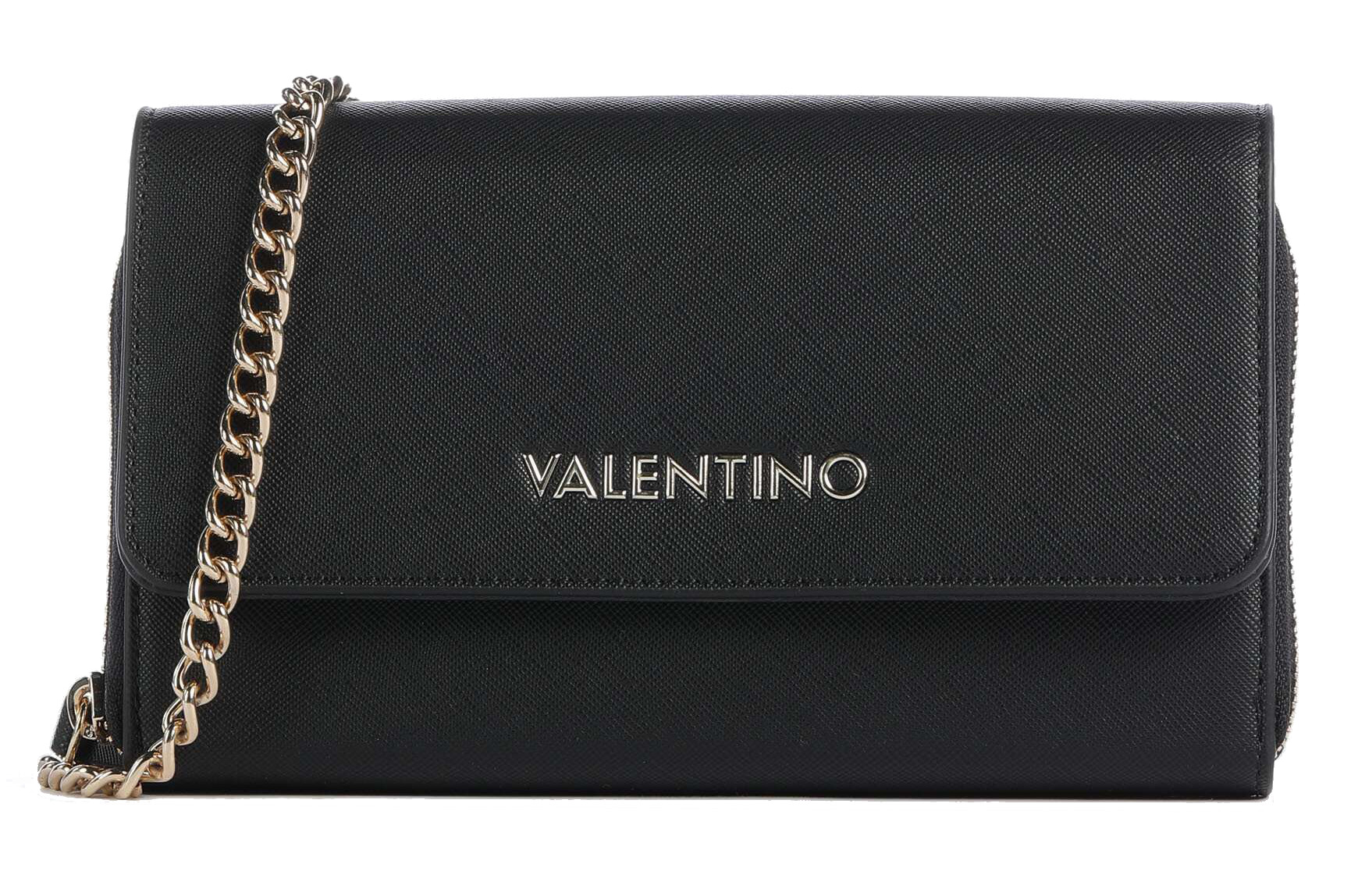 Valentino 'Zero Re' Geldbörse mit Schulterriemen Nero