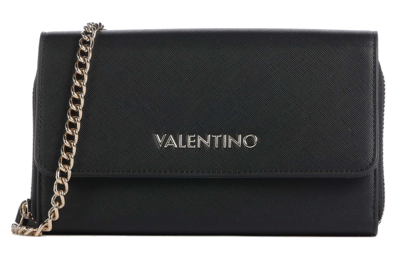 Valentino 'Zero Re' Geldbörse mit Schulterriemen Nero