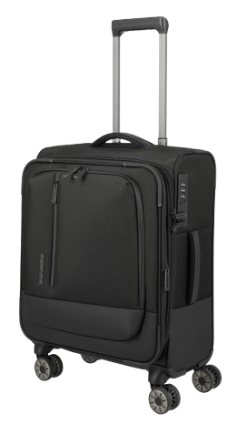Travelite 'Crosslite' 4-Rad Bordtrolley S erweiterbar 55cm 2,9kg 42/46l Schwarz