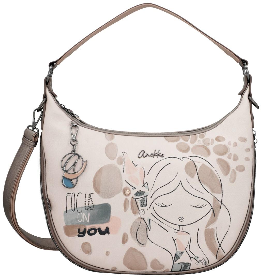 Anekke 'Olympia' Schultertasche Multicolor Beige