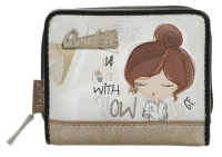 Anekke 'Sophia' Brieftasche mit RFID-Schutz Multicolor Beige/Braun