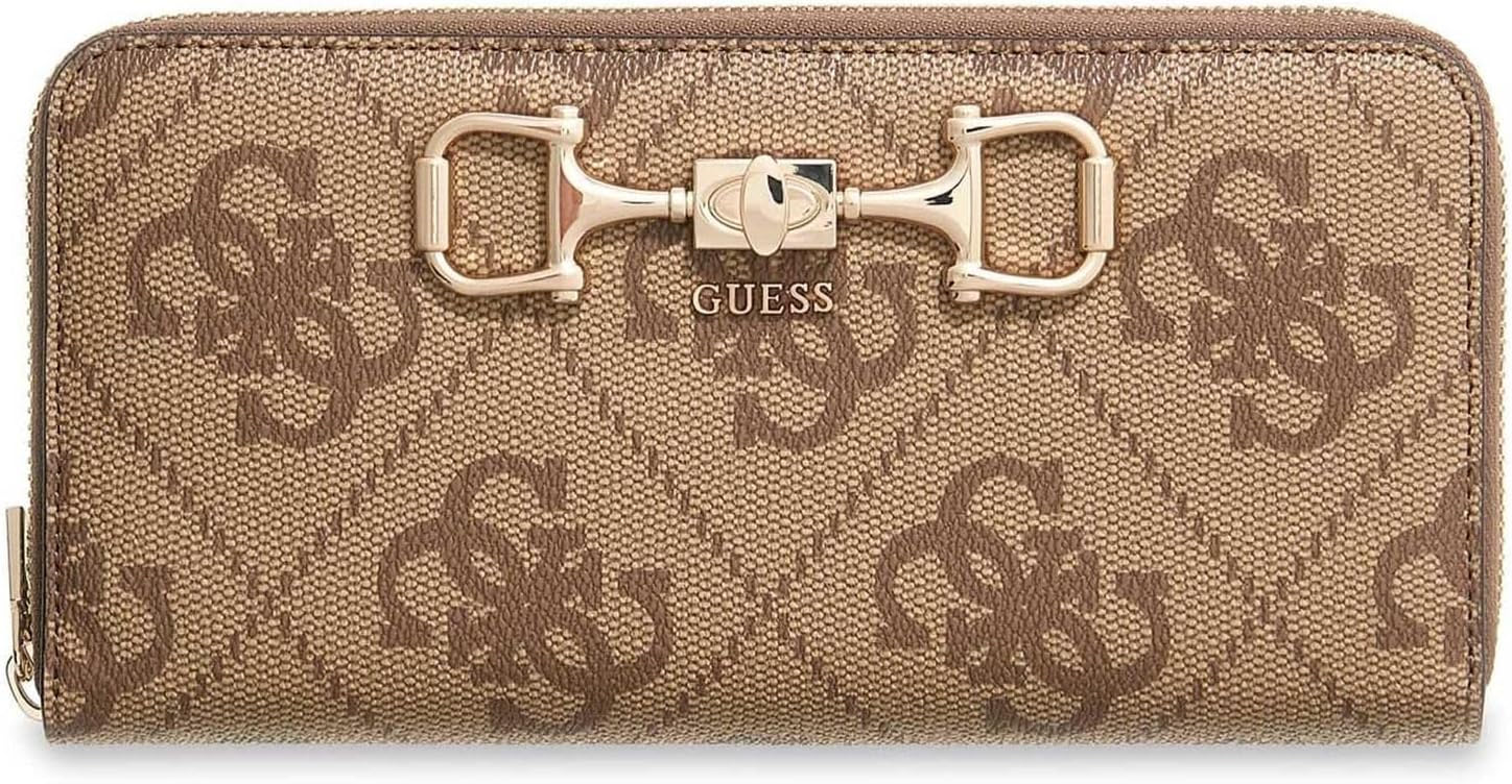 Guess 'Janie' Damenlangbörse Synthetik latte logo