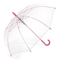 happy rain 'Essentials Long AC Clear' Regenschirm Pink