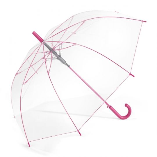 happy rain 'Essentials Long AC Clear' Regenschirm Pink