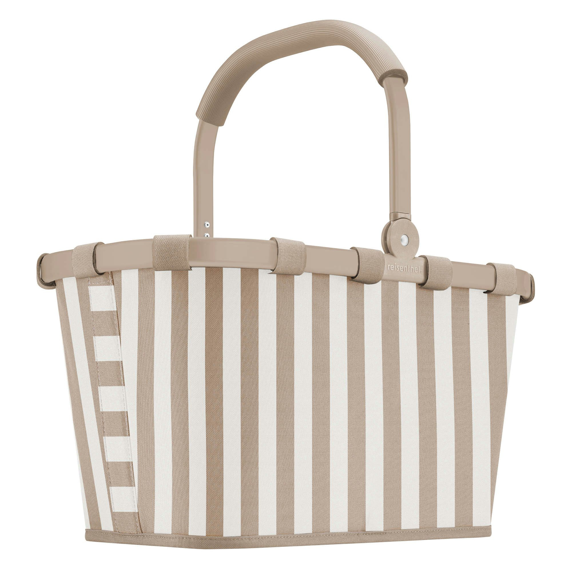 Reisenthel 'Carrybag' Einkaufskorb mit Alurahmen Summerstripes coffee
