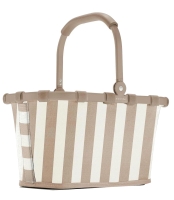 Reisenthel 'carrybag XS' Einkaufskorb klein mit Alurahmen summerstripes coffee