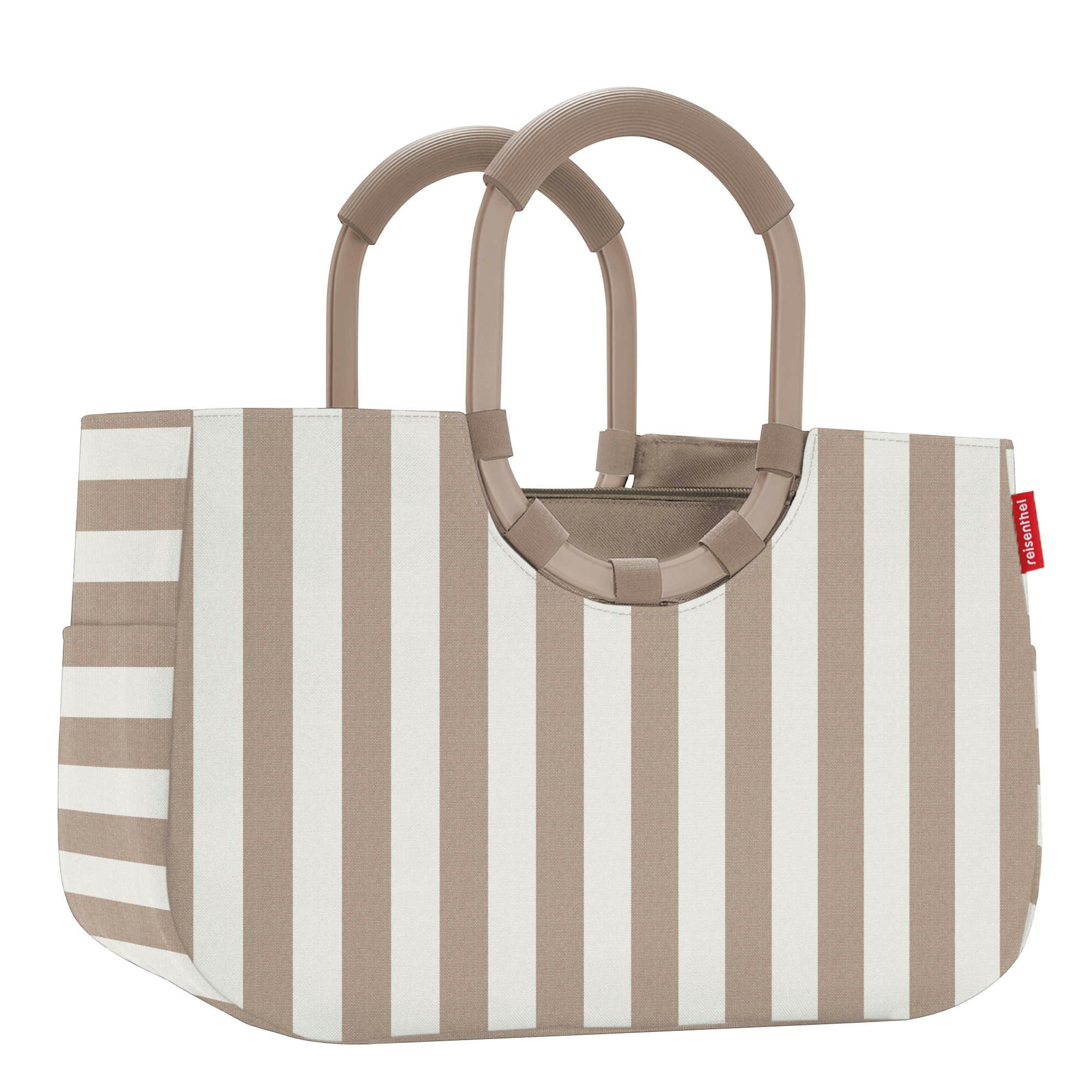 Reisenthel 'Loopshopper M frame' mit Alugriffen und Organizer summerstripes coffee