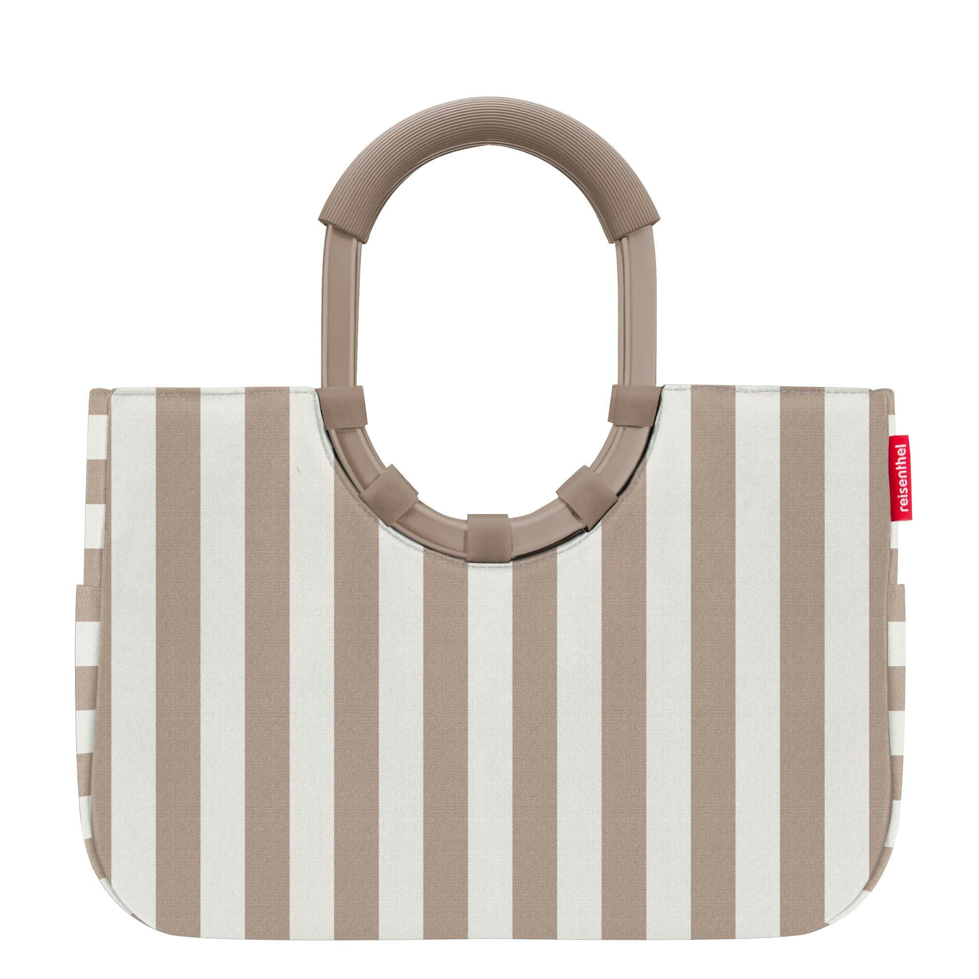 Reisenthel 'Loopshopper M frame' mit Alugriffen und Organizer summerstripes coffee