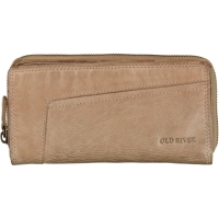 Old River Langbörse aus Leder Beige