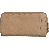 Old River Langbörse aus Leder Beige