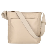 New Bags Crossbodybag mit Sicherheitsreißverschluss Taupe