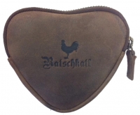 Ratschkatl Schlüsseletui Herzform echt Rindleder braun