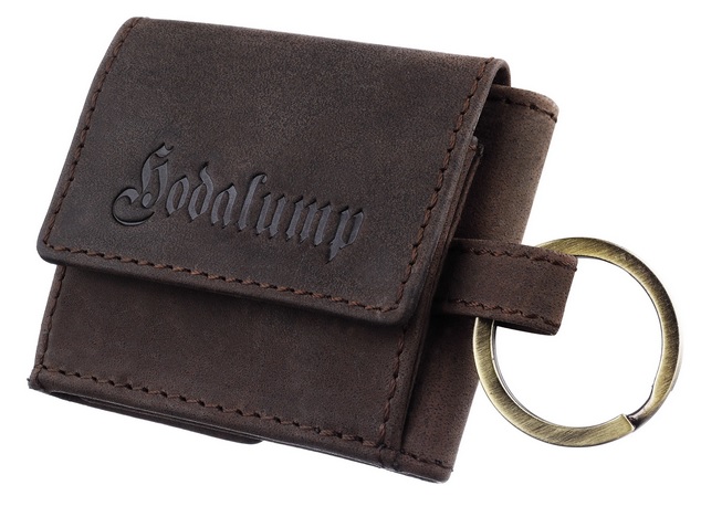 Osiko 'Hodalump Ratschkatl' Schlüsselbörse echt Leder braun
