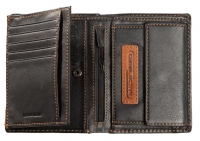 Camel active 'California' Börse Hochformat echt Rindleder schwarz