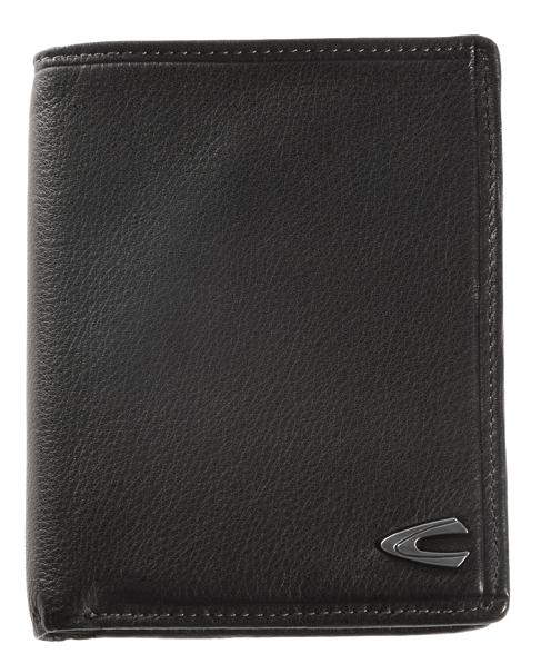 Camel active 'Vegas' Kombibörse Klappe Hochformat echt Kalbsleder schwarz