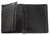 Camel active 'Vegas' Kombibörse Klappe Hochformat echt Kalbsleder schwarz