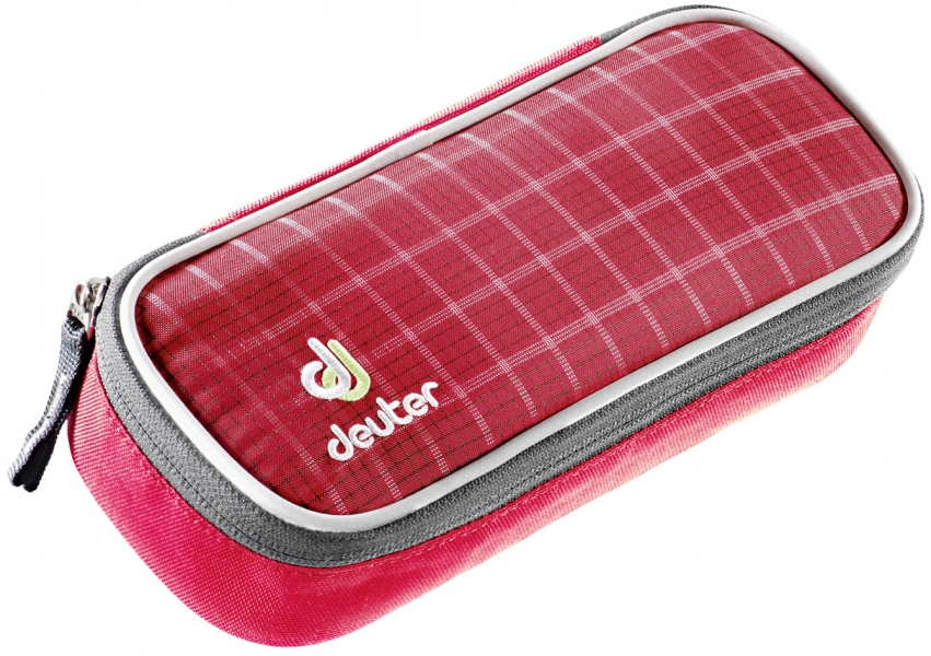 Deuter 'Pencilcase' Etuibox raspberry check