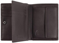 Camel active 'Atlanta' Kombibörse Hochformat mit RFID-Schutz echt Rindleder dunkelbraun