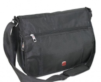 New Bags Schultertasche aus Spinnstoff schwarz