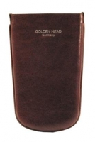 Golden Head 'Colorado Classic' Schlüsseletui Glocke groß handgefärbtes Voll-Rindleder tabacco
