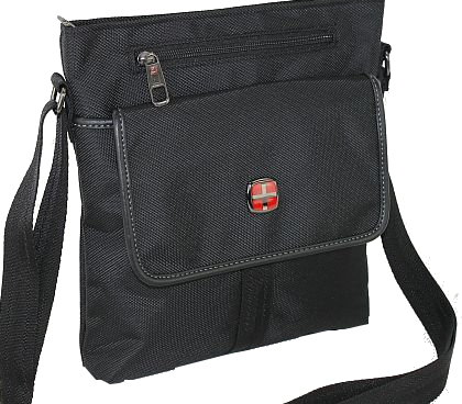 New Bags 'Business' Schultertasche aus Spinnstoff schwarz