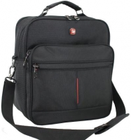 New Bags 'Business' Schultertasche aus Spinnstoff schwarz