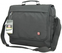 New Bags 'Business' Messenger aus Spinnstoff schwarz