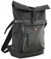 New Bags 'Business' Rucksack aus Spinnstoff mit Kunstleder schwarz