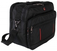 New Bags 'Business' Schultertasche aus Spinnstoff schwarz